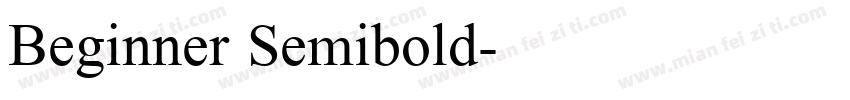 Beginner Semibold字体转换